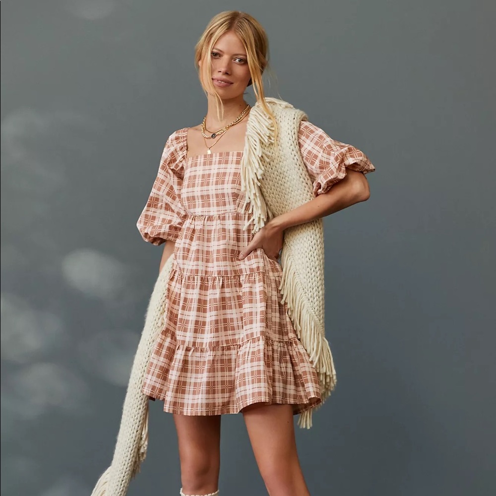 Faithfull Plaid Mini Dress